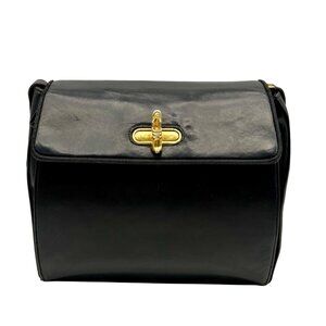 Salvatore Ferragamo Vintage Black Leather Crossbody